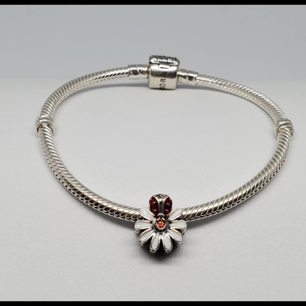 PANDORA bracelet with Charm. 925 Silver